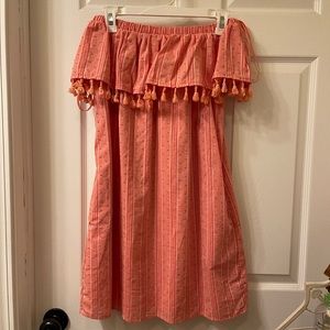 Pink Off the Shoulder Dress